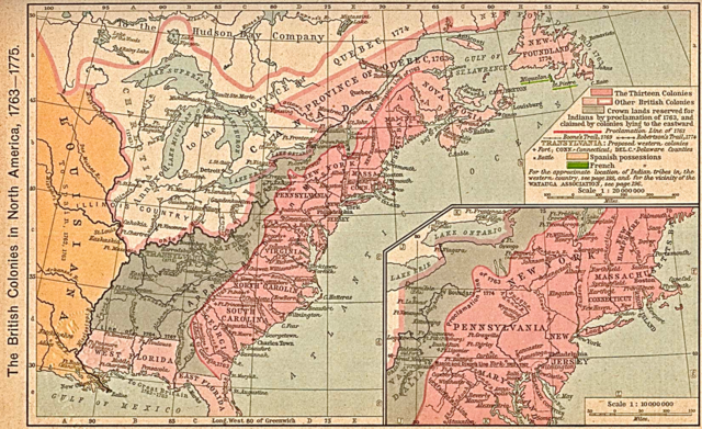 Georgia, the final of the Original 13 Colonies is established