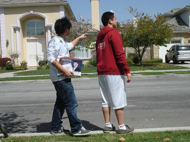 Campaigning with Paul Cheng
