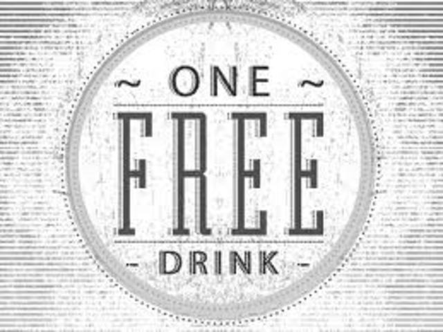+$10.00 get free drink