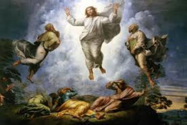 Rapheal paints the Transfiguration