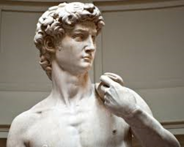 Michelangelo sculpts the David