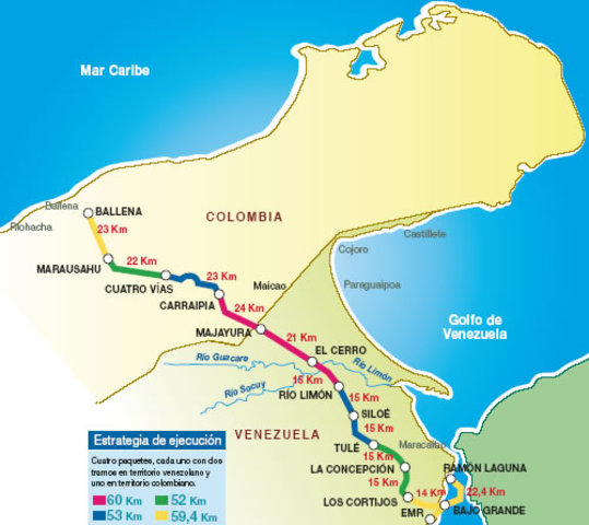 Trazado Gasoducto Central