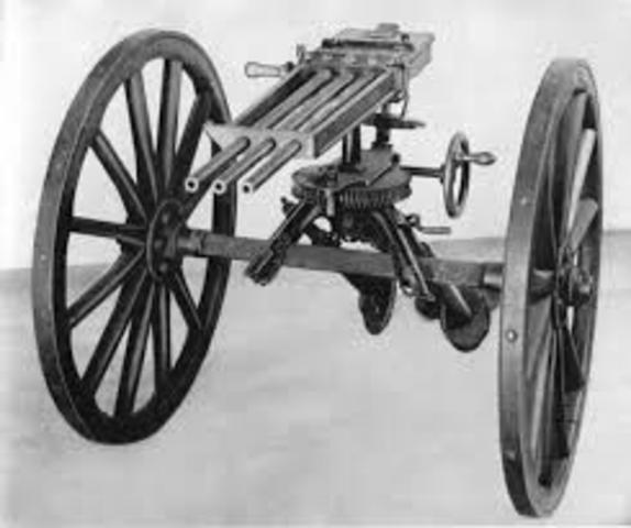 Richard Gatling patents the machine gun