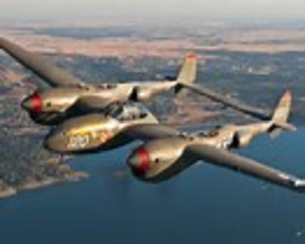 1st flight of a P-38