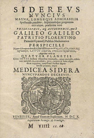 Galileo publica "El mensajero de las estrellas"