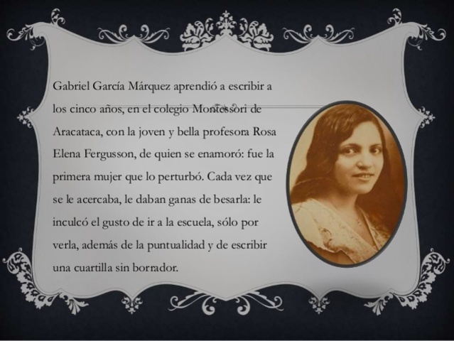 Primera profesora Rosa Elena Fergusson,