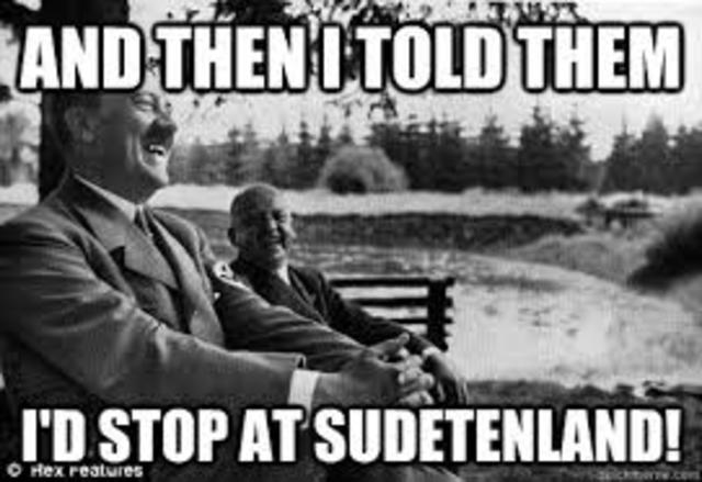 Hitler adds Sudetenland
