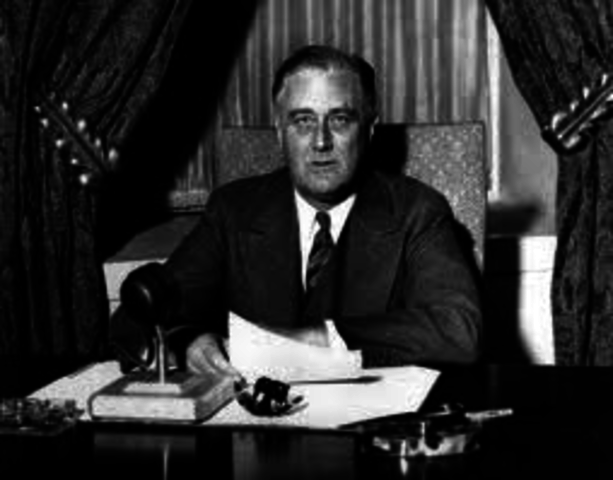 First Fireside Chat by FDR