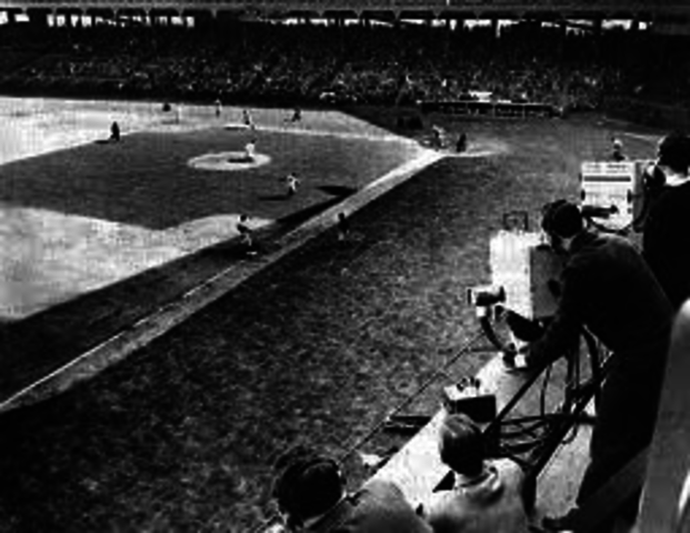 First Major League Baseball game televised