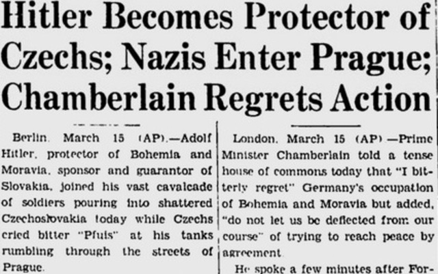 "Czechoslovakia has ceased to exist"