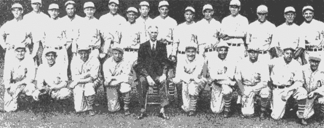The Philadelphia Athletics win the World Series