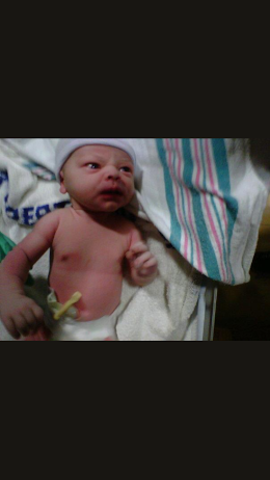 My baby brother being born