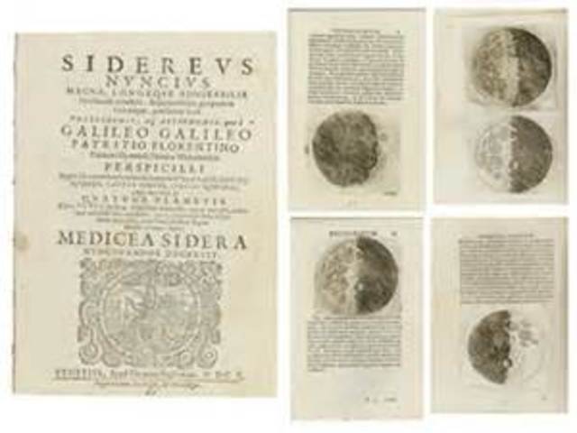 Galileo publica un libro sobre las primeras observaciones con el telescopio