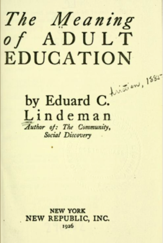 The Meaning of Adult Education