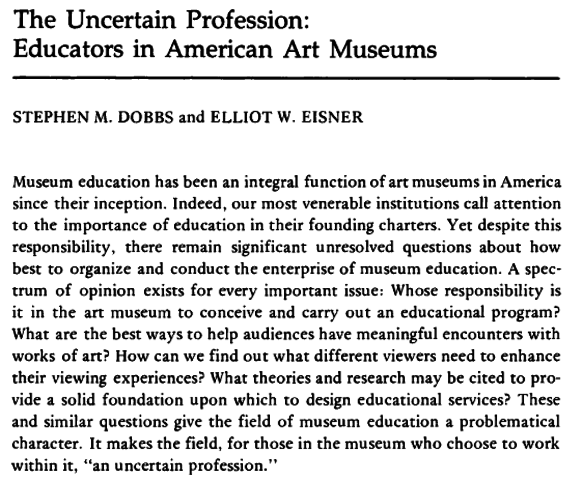 The Uncertain Profession