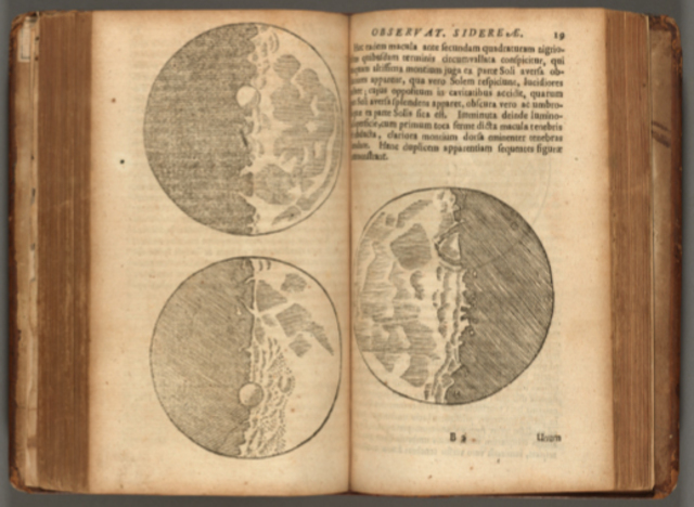Galileo publica un libro con las primeras observaciones hechas con su telescopio
