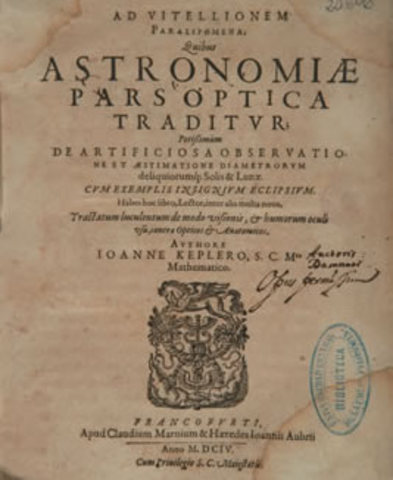Kepler publica un libro con sus leyes sobre los movimientos planetarios