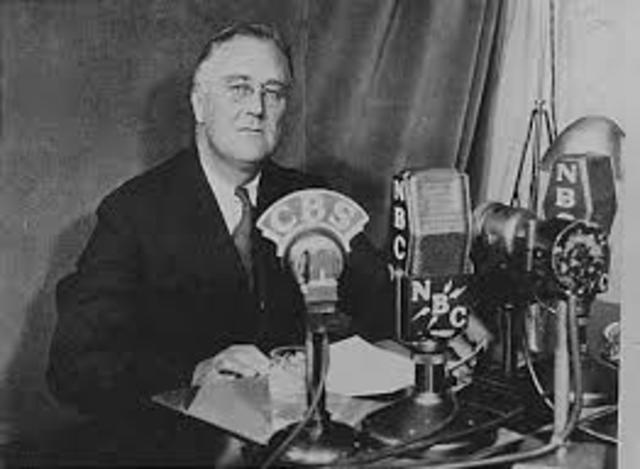 First Fireside Chat by FDR