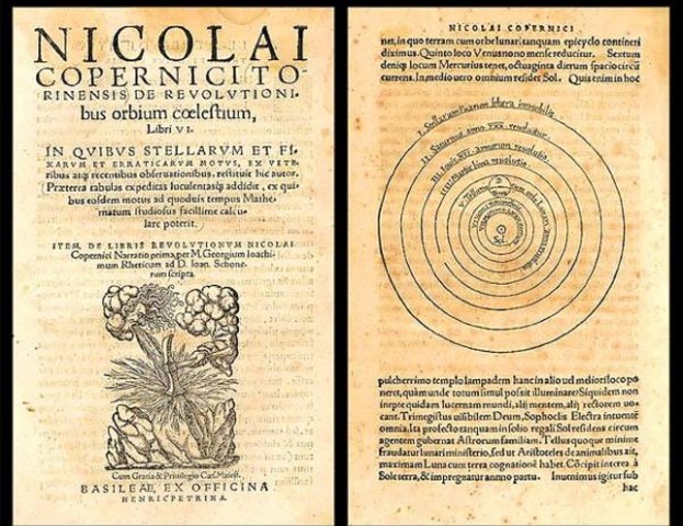 Copérnico publica un libro defendiendo el Heliocentrismo
