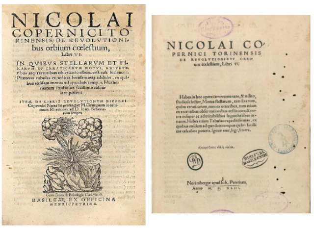 Copérnico publica un libro defendiendo el Heliocentrismo