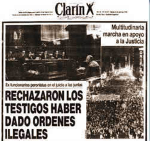 JUICIO A LOS INTEGRANTES DE LAS JUNTAS MILITARES