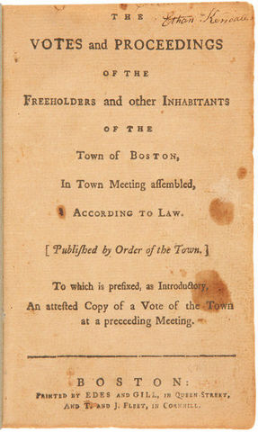 Revival of the Boston committee of correspondence