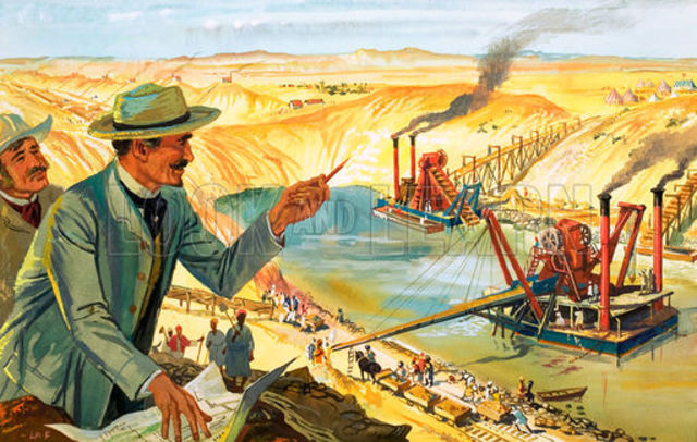 Ferdinand de Lesseps helps build Suez Canal