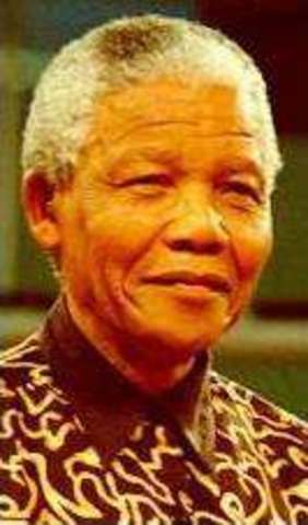 Nelson Mandela Presidente de Sudáfrica