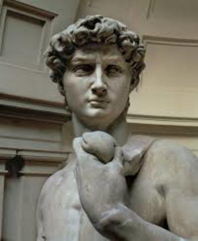 Michelangelo sculpts the David