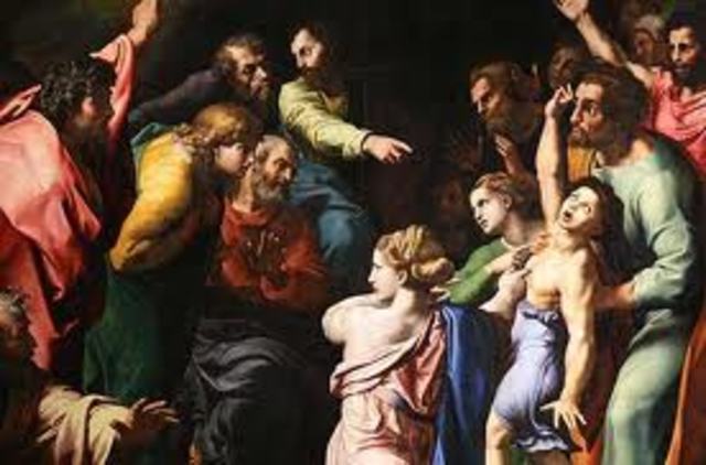 Rapheal paints the Transfiguration