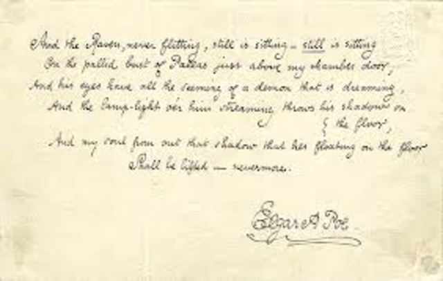 Poe writes his first poem