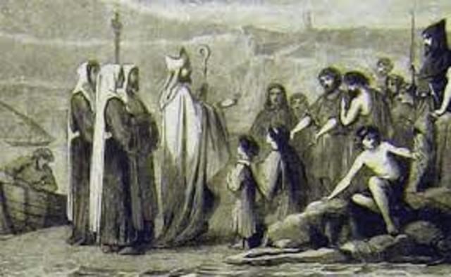 Christian missionaries arrived in Ireland