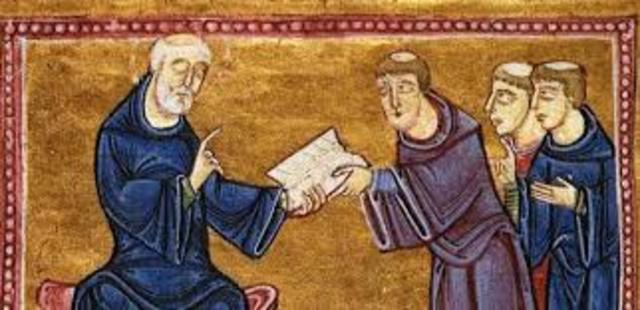 Saint Benedict made set of standards for lives of monks, called Benedictine Rule