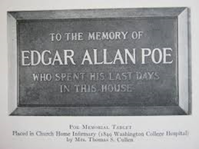 Edgar Allan Poe dies.