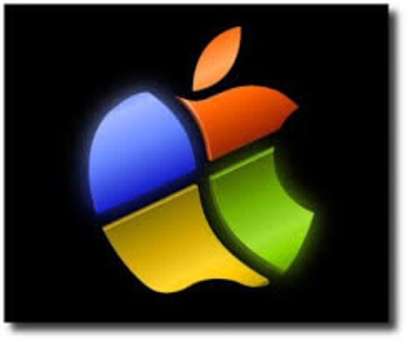 Apple, Microsoft, and Windows all joined together