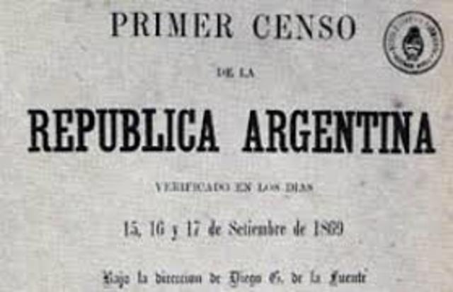 Se realiza el primer CENSO NACIONAL