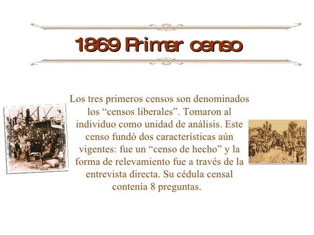 Se realiza el primer Censo Nacional.