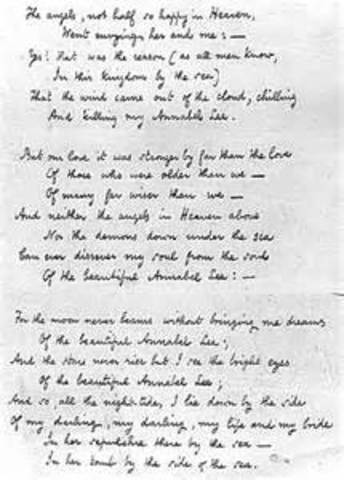 Poe Writes his first poem.