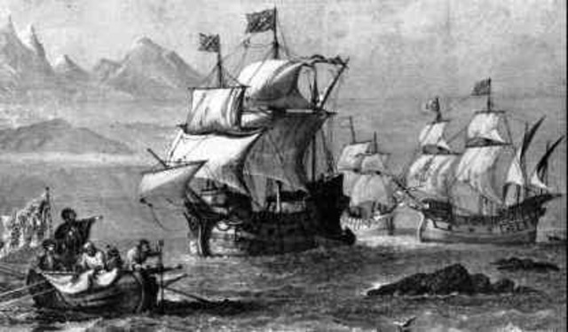 Magellan sails around the world