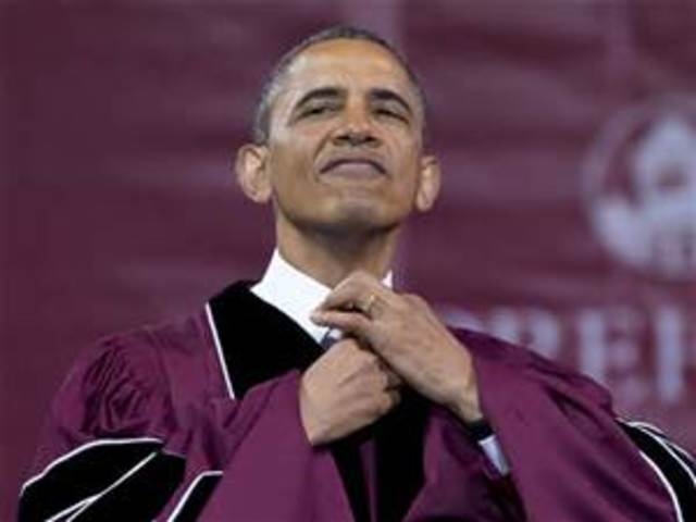 Obama graduates from highschool
