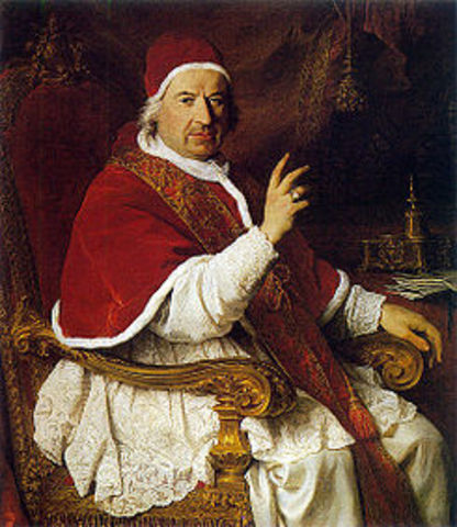 Benedicto XIV autoriza la publicación de la teoria heliocentrica.