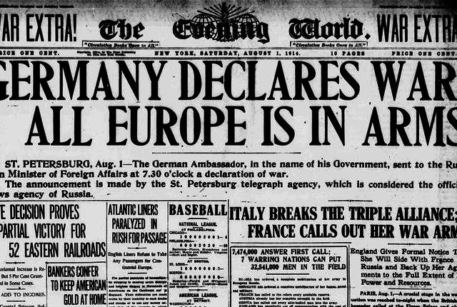 Germany Declares War on Russia.