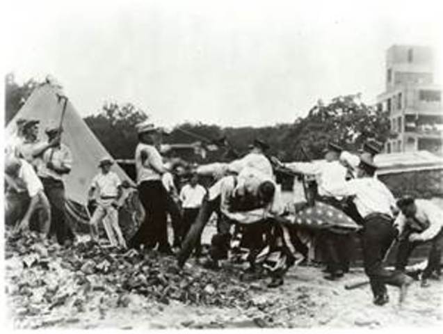 Hoover disbands the Bonus Army