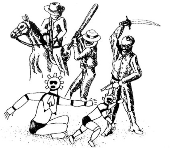 Myall Creek Massacres - white settlers killed a group of Aboriginals at  Myall Creek