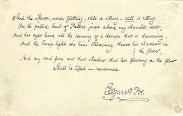 Poe writes his first poems