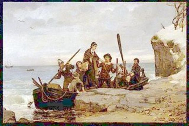 Pilgrims and the Plymouth Rock 1500's