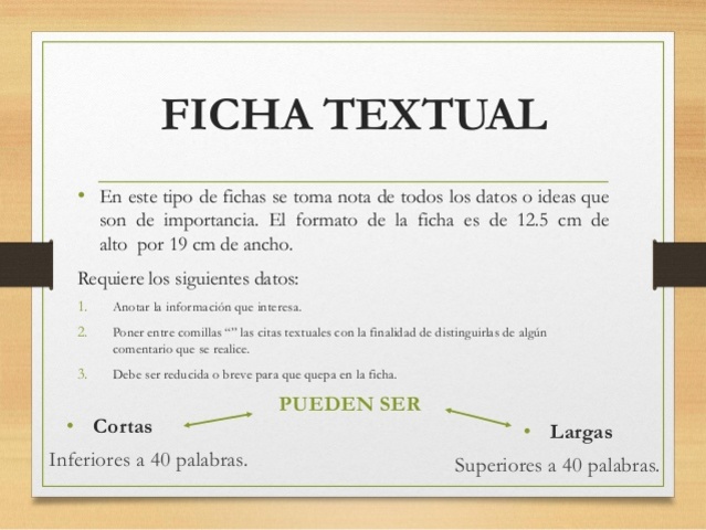 Fichas Textuales