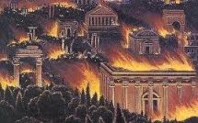 Fire that destroyed 70% of Roman merchant area