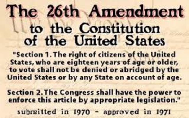 26th amendment ratified