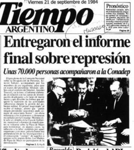 Publicación del informe Nunca Más